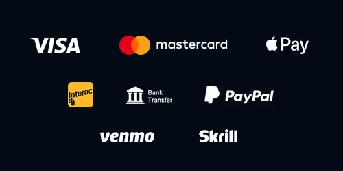 theScore Bet payments banner with logos of MasterCard, VISA, Venmo, PayPal, Apple Pay, Bank Transfer, etc
